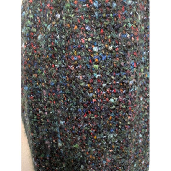 Vintage Y2K Blue Multicolored Rainbow Wool Blend Tweed Boucle Pencil Skirt sz XS - Picture 5 of 11